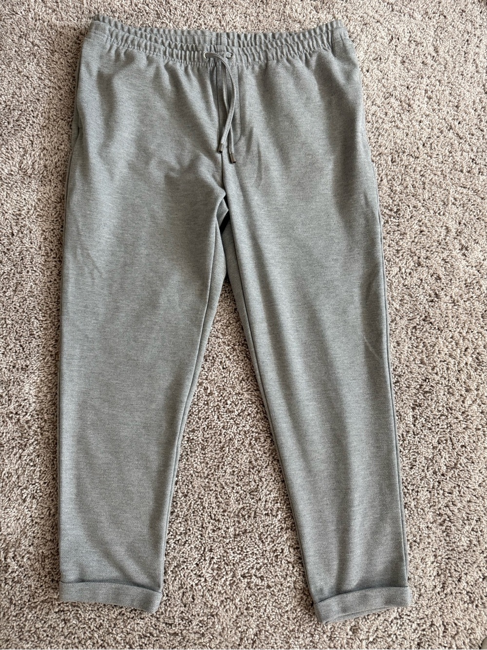 Zara Man Mens XL 34 Gray Textured Jogger Pants Elastic Waist Tapered